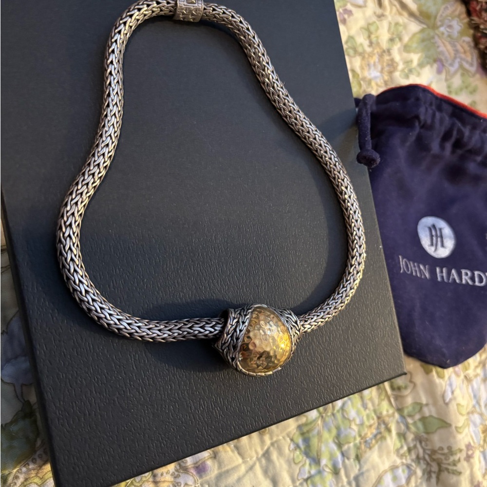 John Hardy original silver chain gold pendant necklace